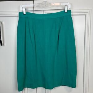 Vintage Teal Pencil Skirt – Approx Size 8